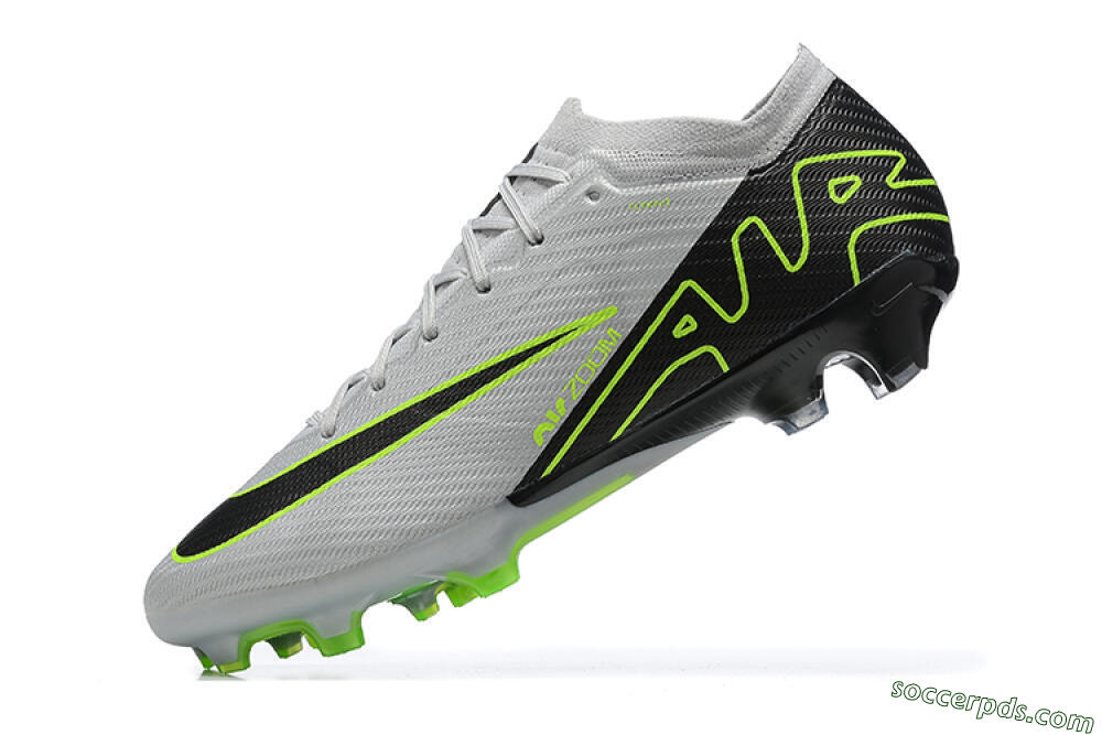 Nike Air Zoom Mercurial Vapor 15 Elite FG Low-Tops Football Boots - White/Black/Green 7
