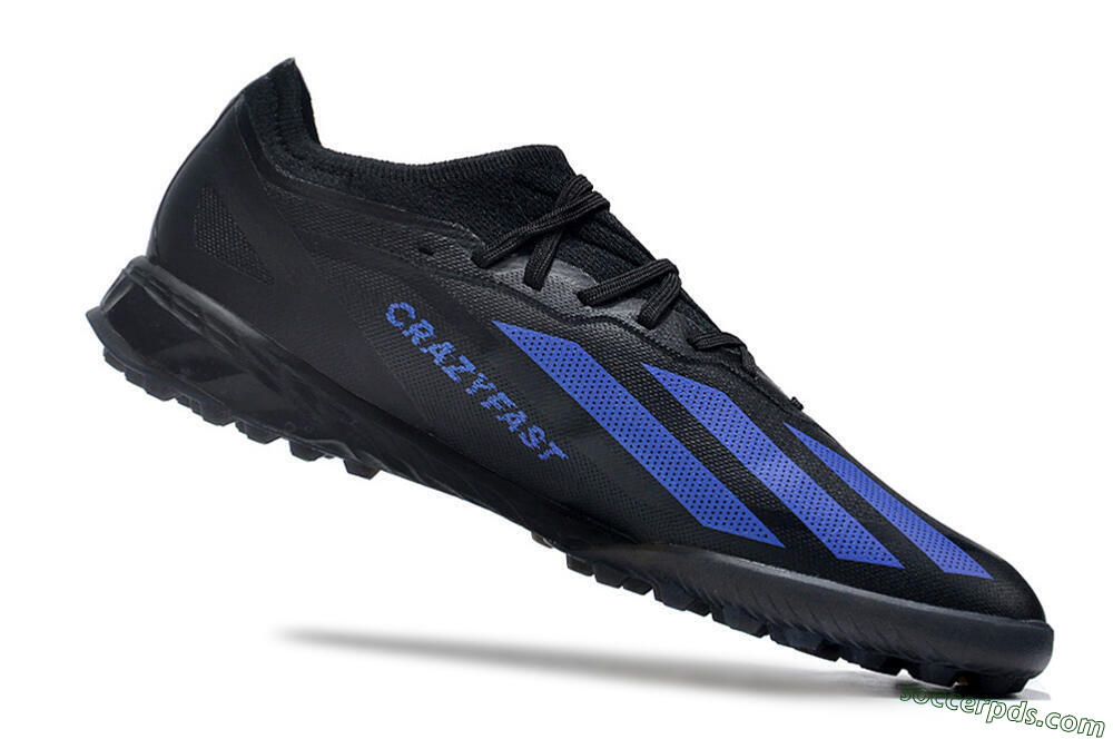 Adidas X Crazyfast.1 TF Low-Tops Football Shoes - Black/Blue 4