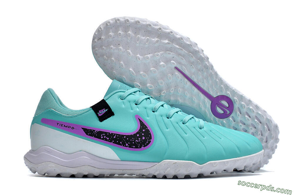 Nike Tiempo Legend 10 Academy TF Low-Tops Football Shoes - Blue/Purple/White 1