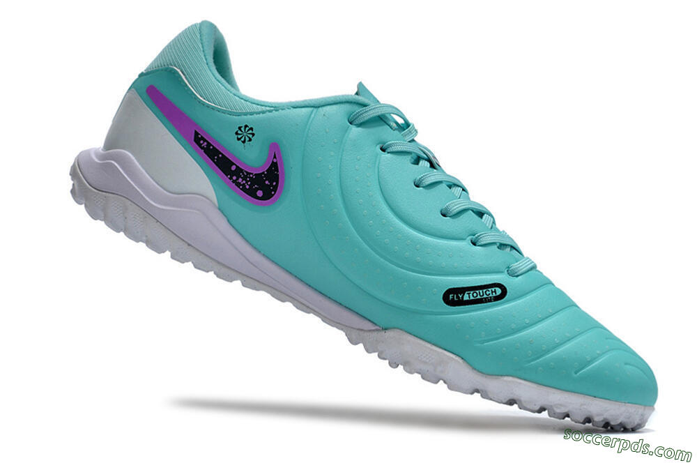 Nike Tiempo Legend 10 Academy TF Low-Tops Football Shoes - Blue/Purple/White 4