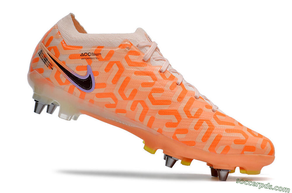 Nike Air Zoom Mercurial Vapor XV Elite SG Low-Tops Football Boots - Orange/Black/Purple 6