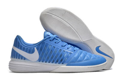 Nike Lunar Gato 2 IC Low-Tops Football Shoes - Blue/White