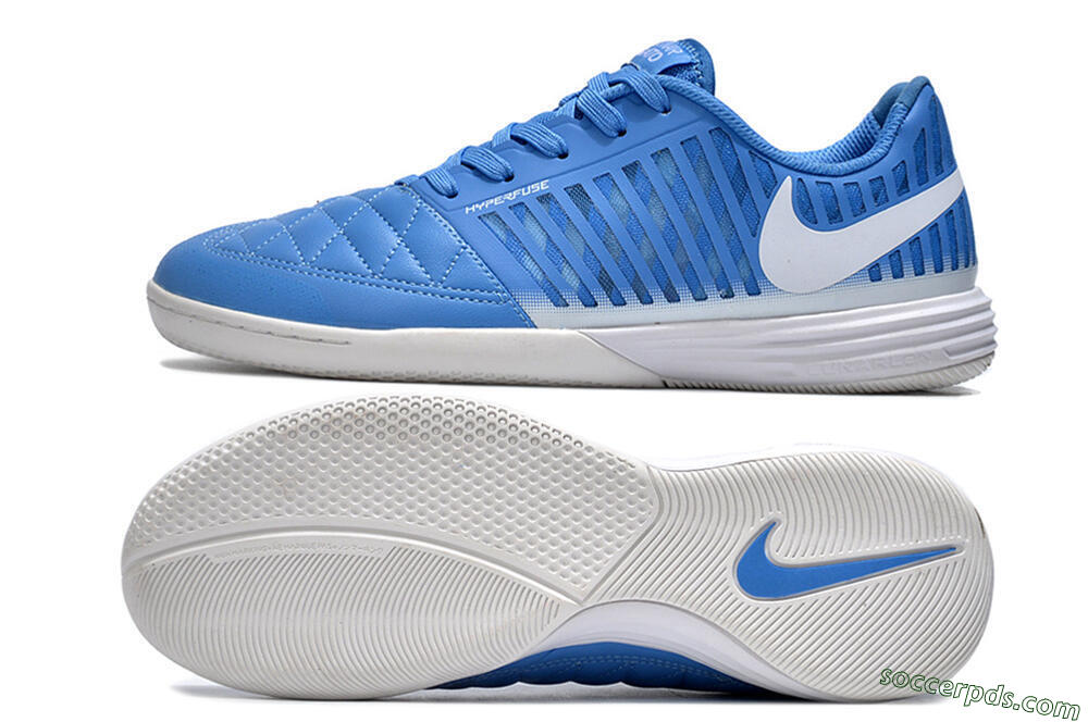 Nike Lunar Gato 2 IC Low-Tops Football Shoes - Blue/White 0
