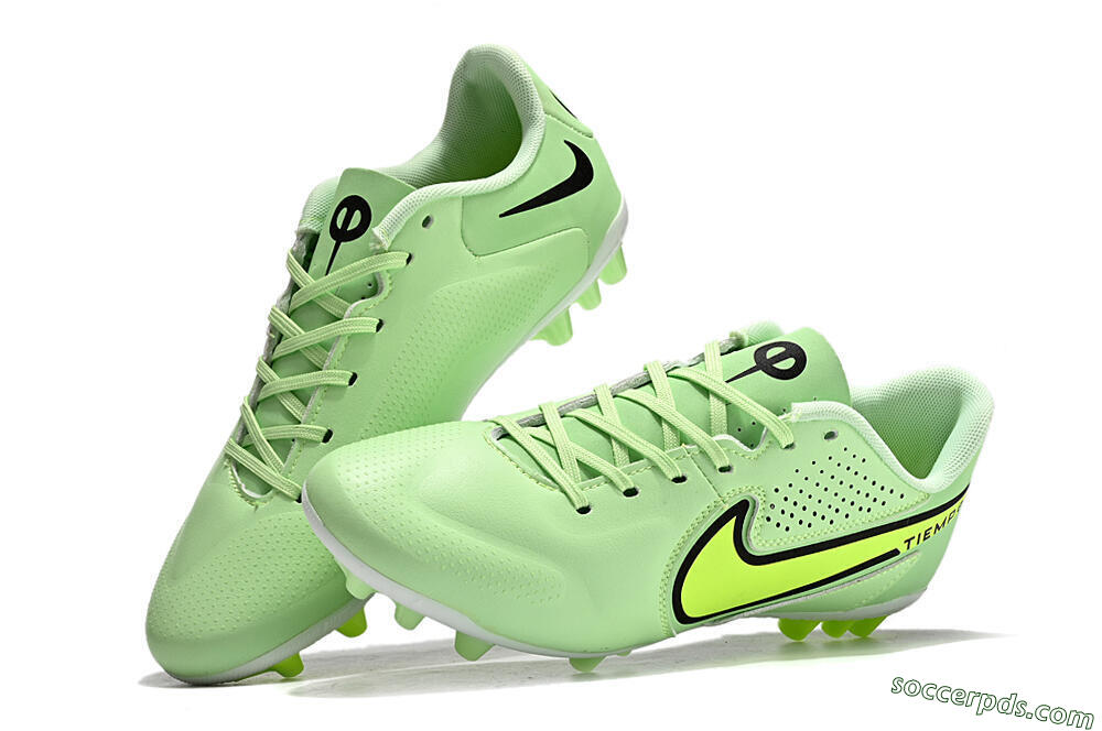 Nike Tiempo Legend 9 Academy AG Low-Tops Football Boots - Green/Black/Yellow 5