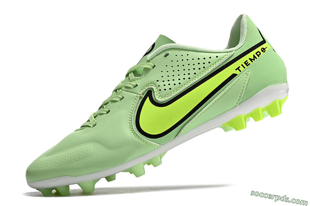 Nike Tiempo Legend 9 Academy AG Low-Tops Football Boots - Green/Black/Yellow 7