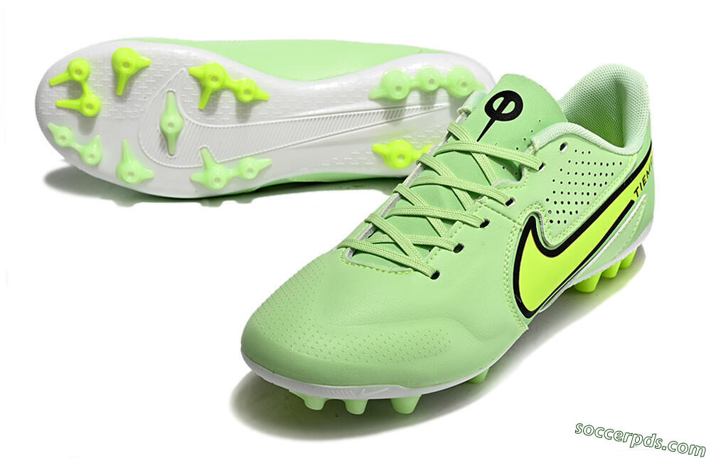 Nike Tiempo Legend 9 Academy AG Low-Tops Football Boots - Green/Black/Yellow 3
