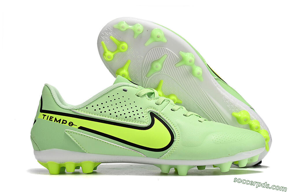 Nike Tiempo Legend 9 Academy AG Low-Tops Football Boots - Green/Black/Yellow 1