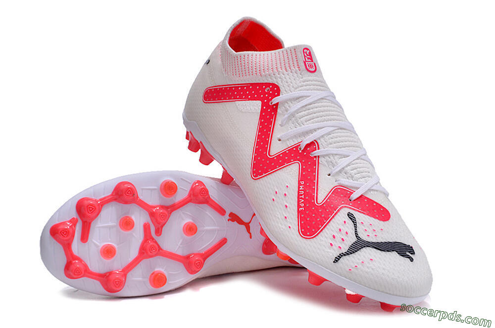 Puma Future Ultimate MG Low-Tops Football Boots - White/Red/Black 3