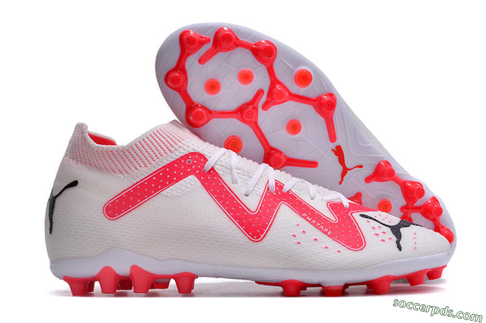 Puma Future Ultimate MG Low-Tops Football Boots - White/Red/Black 1