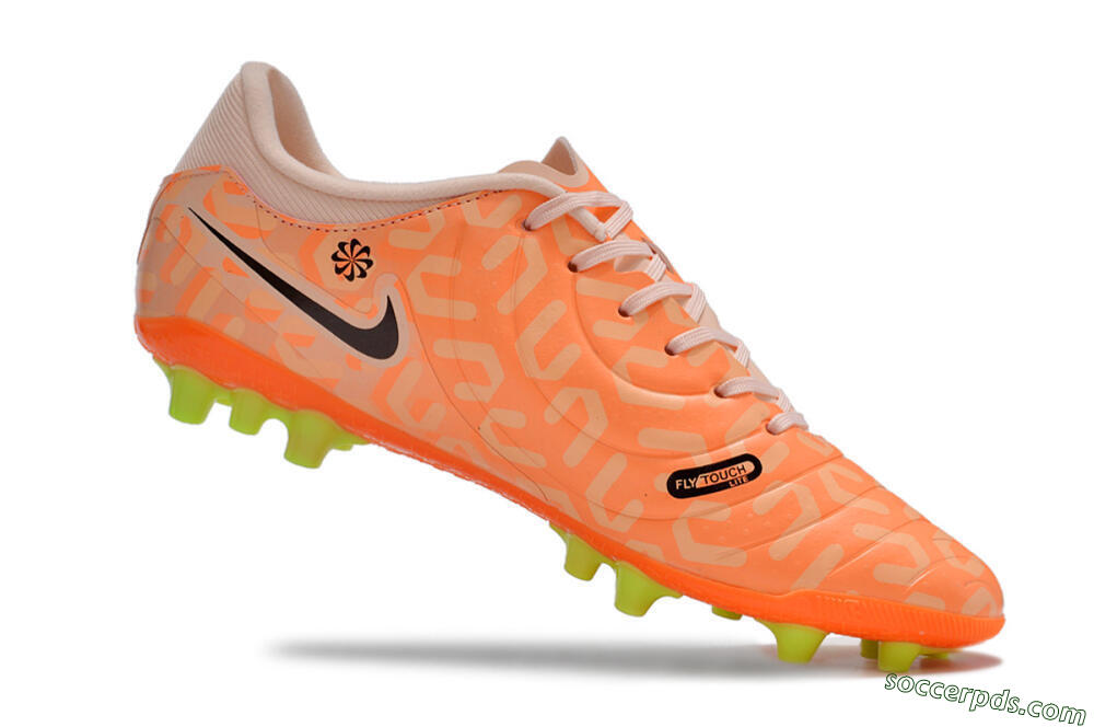 Nike Tiempo Legend 10 Academy AG Low-Tops Football Boots - Orange/Pink/Black 4