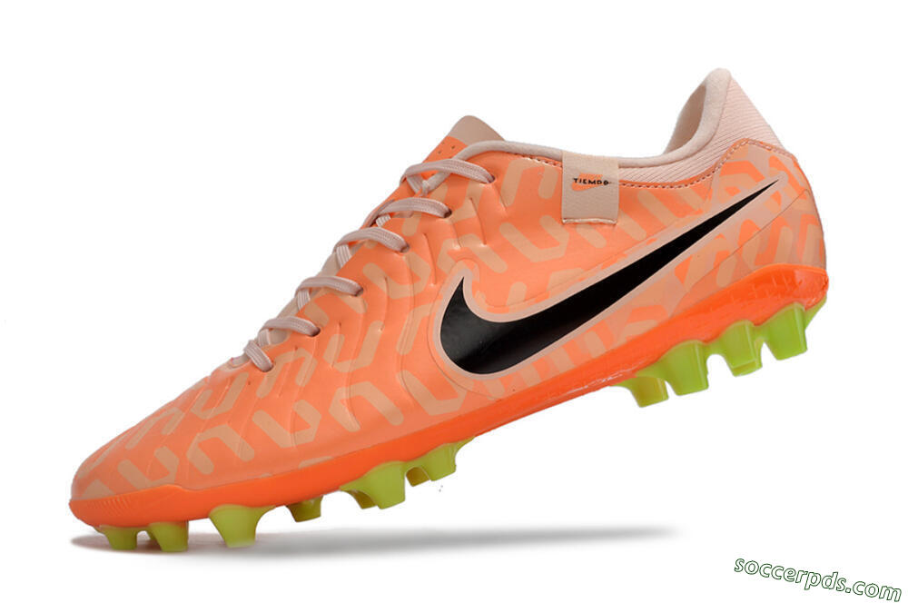 Nike Tiempo Legend 10 Academy AG Low-Tops Football Boots - Orange/Pink/Black 5
