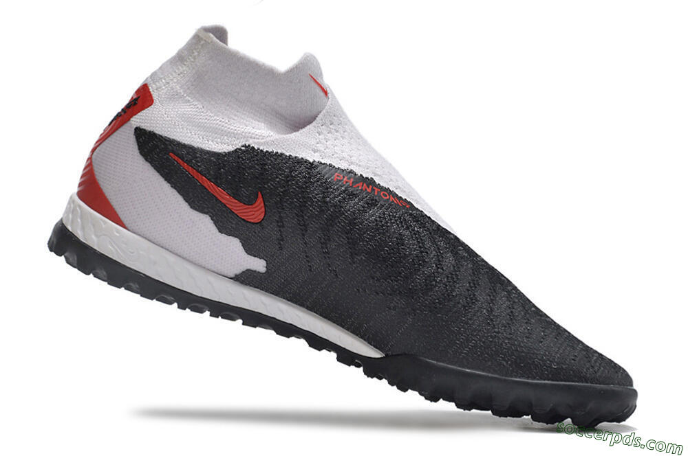 Nike Phantom GX Elite DF Link TF High-Tops Football Shoes - White/Black/Red 6