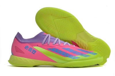 Adidas X Crazyfast.1 IC Low-Tops Football Shoes - Pink/Purple/Blue/Green