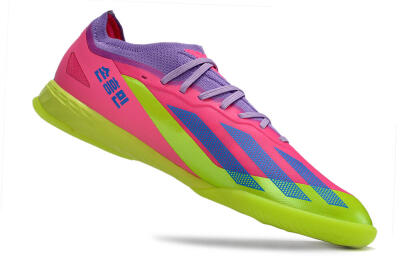 Adidas X Crazyfast.1 IC Low-Tops Football Shoes - Pink/Purple/Blue/Green