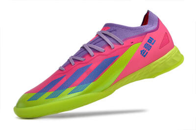 Adidas X Crazyfast.1 IC Low-Tops Football Shoes - Pink/Purple/Blue/Green