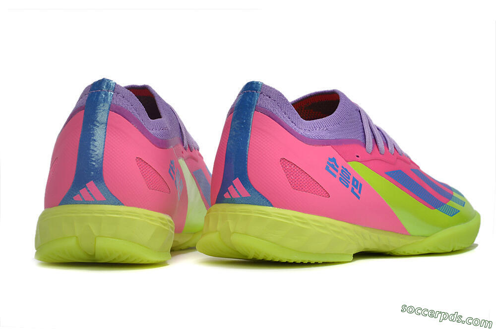 Adidas X Crazyfast.1 IC Low-Tops Football Shoes - Pink/Purple/Blue/Green 6