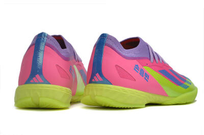 Adidas X Crazyfast.1 IC Low-Tops Football Shoes - Pink/Purple/Blue/Green