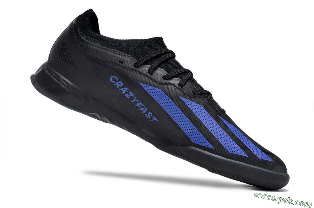 Adidas X Crazyfast.1 IC Low-Tops Football Shoes - Black/Blue 4