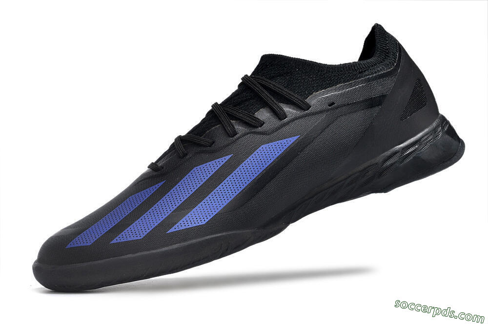 Adidas X Crazyfast.1 IC Low-Tops Football Shoes - Black/Blue 5