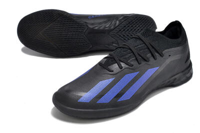 Adidas X Crazyfast.1 IC Low-Tops Football Shoes - Black/Blue