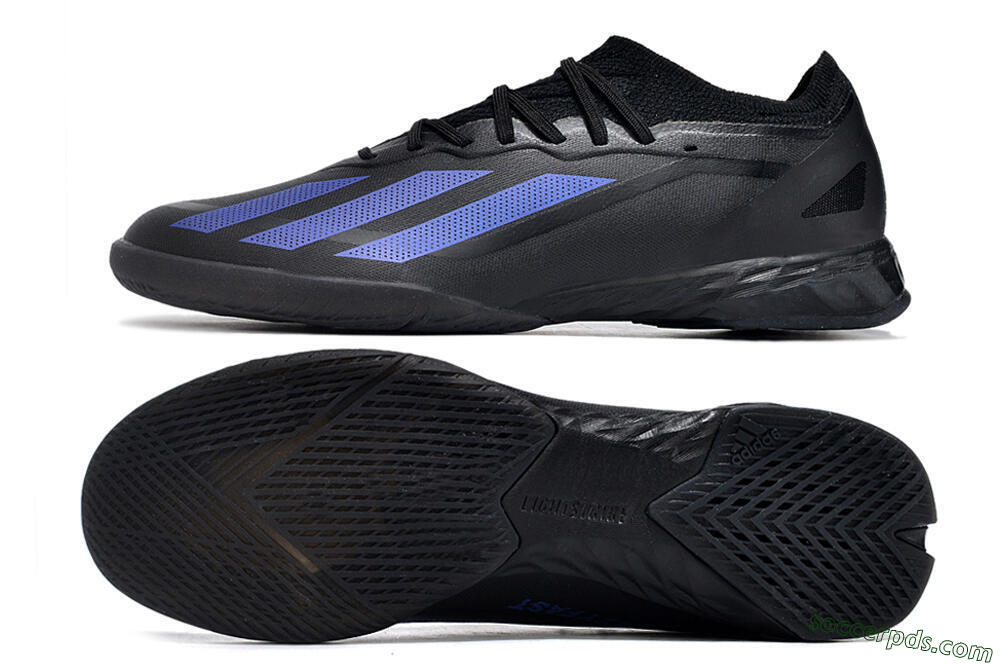 Adidas X Crazyfast.1 IC Low-Tops Football Shoes - Black/Blue 0