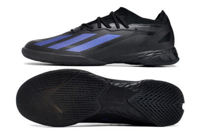 Adidas X Crazyfast.1 IC Low-Tops Football Shoes - Black/Blue