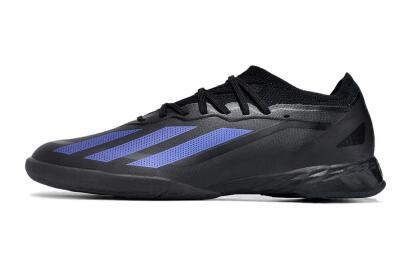 Adidas X Crazyfast.1 IC Low-Tops Football Shoes - Black/Blue
