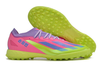 Adidas X Crazyfast.1 TF Low-Tops Football Boots - Pink/Purple/Blue/Green