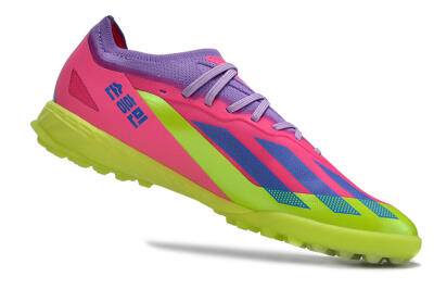 Adidas X Crazyfast.1 TF Low-Tops Football Boots - Pink/Purple/Blue/Green