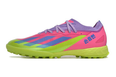 Adidas X Crazyfast.1 TF Low-Tops Football Boots - Pink/Purple/Blue/Green