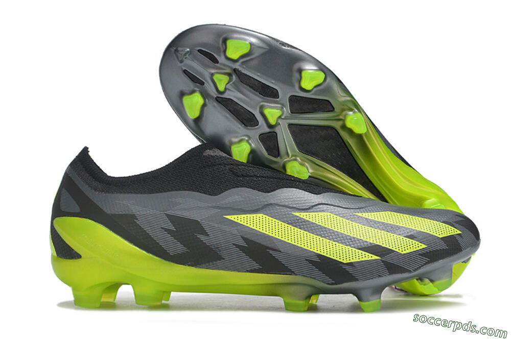 Adidas X Crazyfast+ FG Low-Tops Football Boots - Grey/Black/Green 1