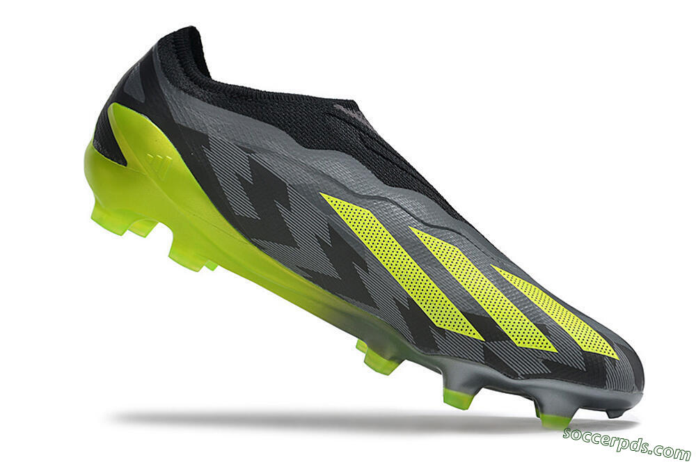 Adidas X Crazyfast+ FG Low-Tops Football Boots - Grey/Black/Green 4