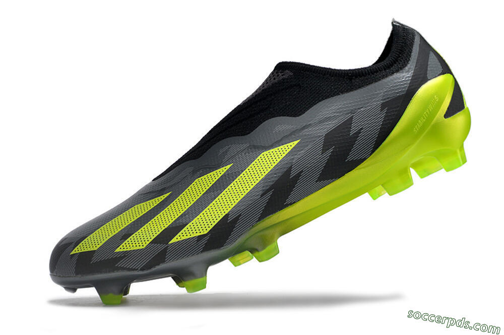 Adidas X Crazyfast+ FG Low-Tops Football Boots - Grey/Black/Green 5