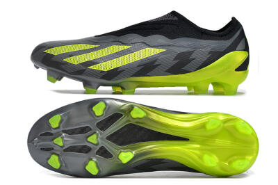 Adidas X Crazyfast+ FG Low-Tops Football Boots - Grey/Black/Green