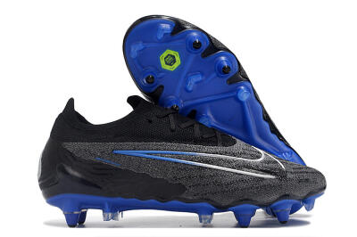 Nike Phantom GX Elite Link Pro SG Low-Tops Football Boots - Black/Grey/Blue