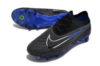 Nike Phantom GX Elite Link Pro SG Low-Tops Football Boots - Black/Grey/Blue