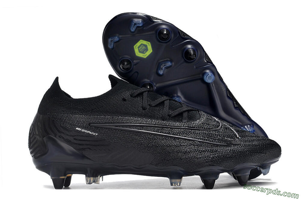 Nike Phantom GX Elite Link Pro SG Low-Tops Football Boots - Black/Blue 1