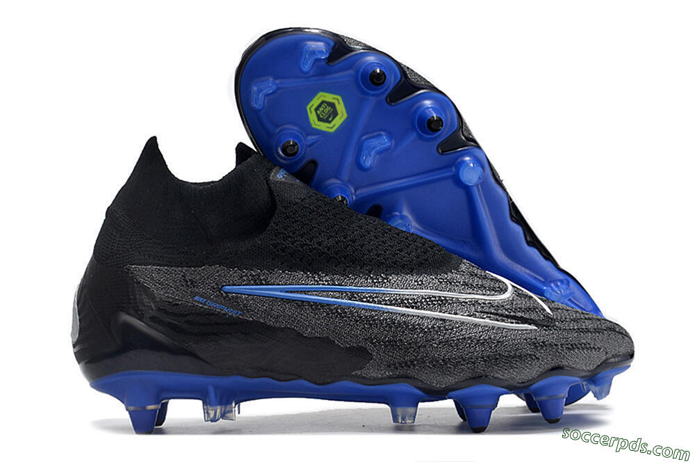 Nike Phantom GX Elite DF Link Pro SG High-Tops Football Boots - Black/Grey/Blue 1