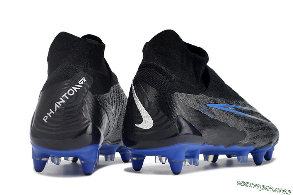 Nike Phantom GX Elite DF Link Pro SG High-Tops Football Boots - Black/Grey/Blue 6
