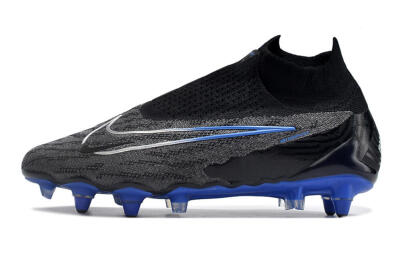 Nike Phantom GX Elite DF Link Pro SG High-Tops Football Boots - Black/Grey/Blue