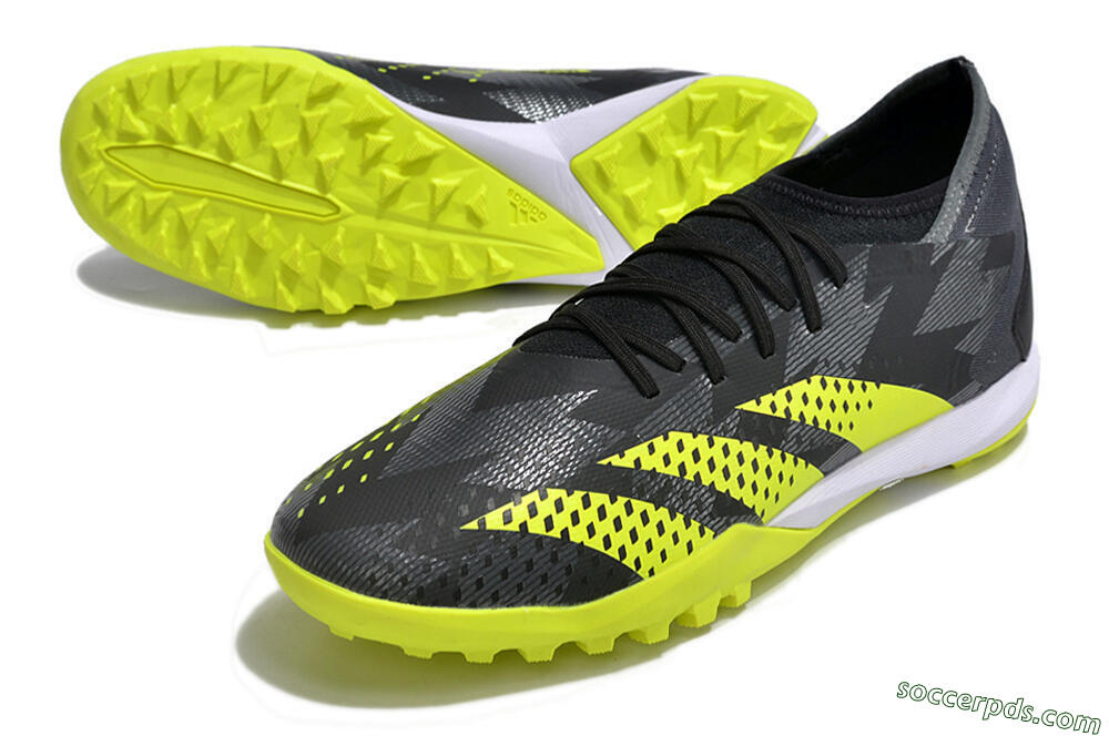 Adidas Predator Accuracy.3 TF Low-Tops Football Shoes - Black/Green/White 3