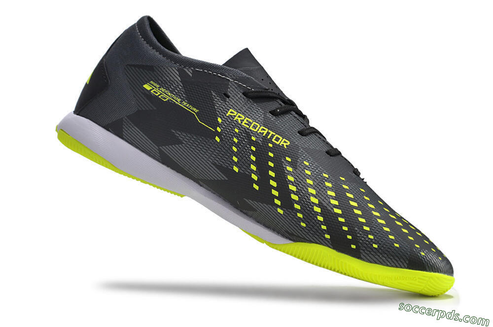 Adidas Predator Accuracy.3 IC Low-Tops Football Shoes - Black/Green/White 4
