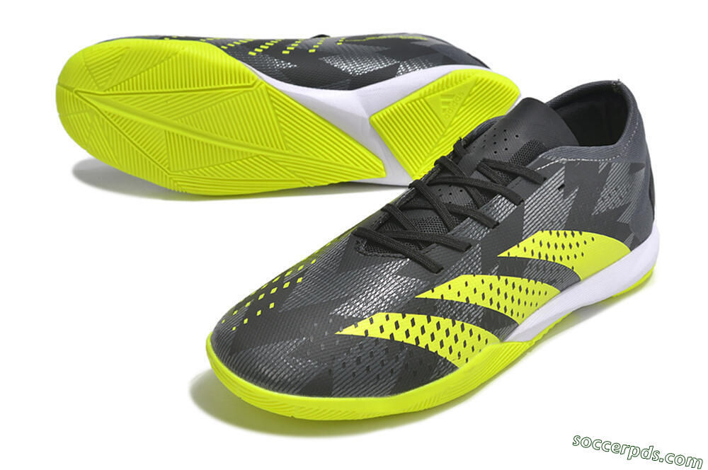Adidas Predator Accuracy.3 IC Low-Tops Football Shoes - Black/Green/White 3