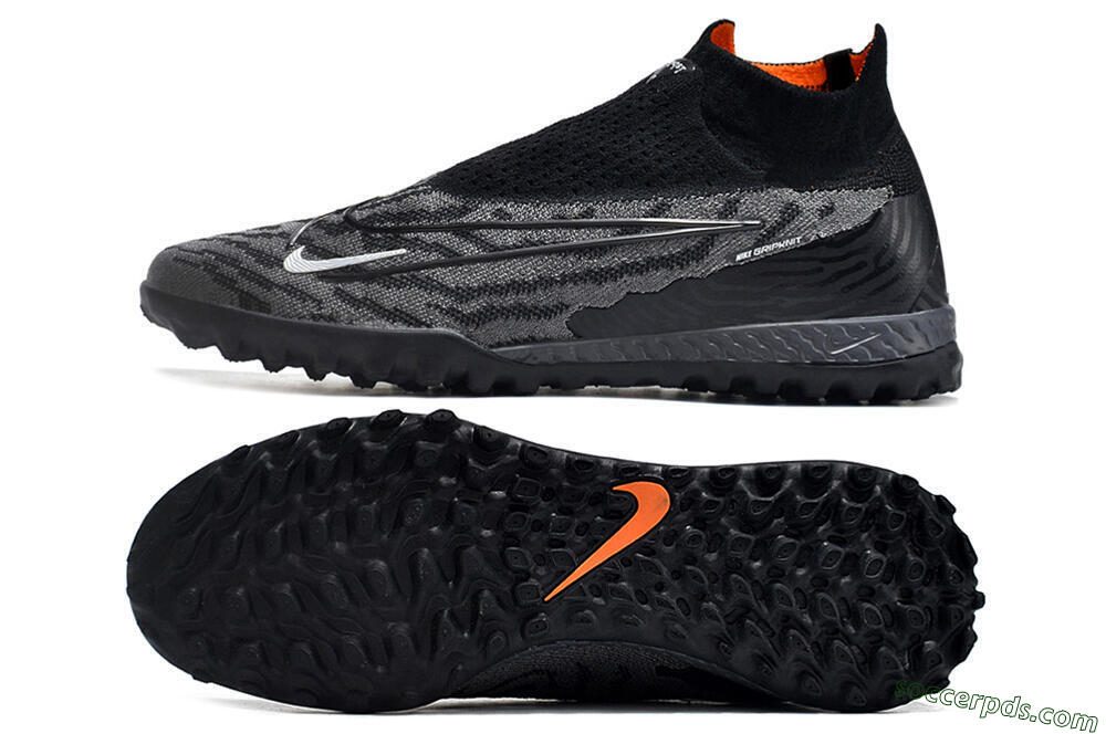 Nike Phantom GX Elite DF Link TF High-Tops Football Shoes - Black/White 0