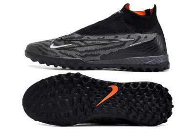 Nike Phantom GX Elite DF Link TF High-Tops Football Shoes - Black/White