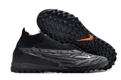 Nike Phantom GX Elite DF Link TF High-Tops Football Shoes - Black/White