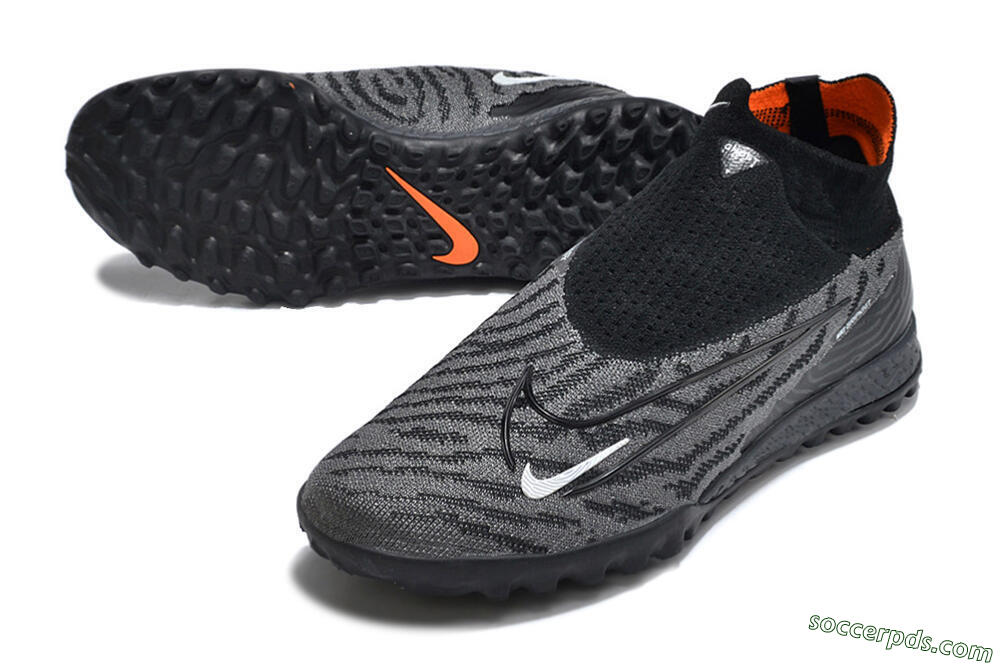 Nike Phantom GX Elite DF Link TF High-Tops Football Shoes - Black/White 3