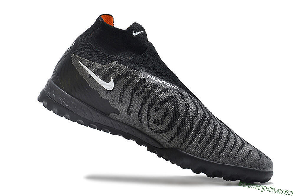 Nike Phantom GX Elite DF Link TF High-Tops Football Shoes - Black/White 4