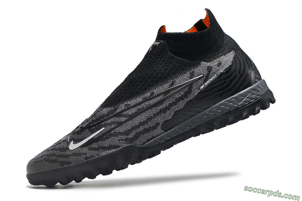 Nike Phantom GX Elite DF Link TF High-Tops Football Shoes - Black/White 5