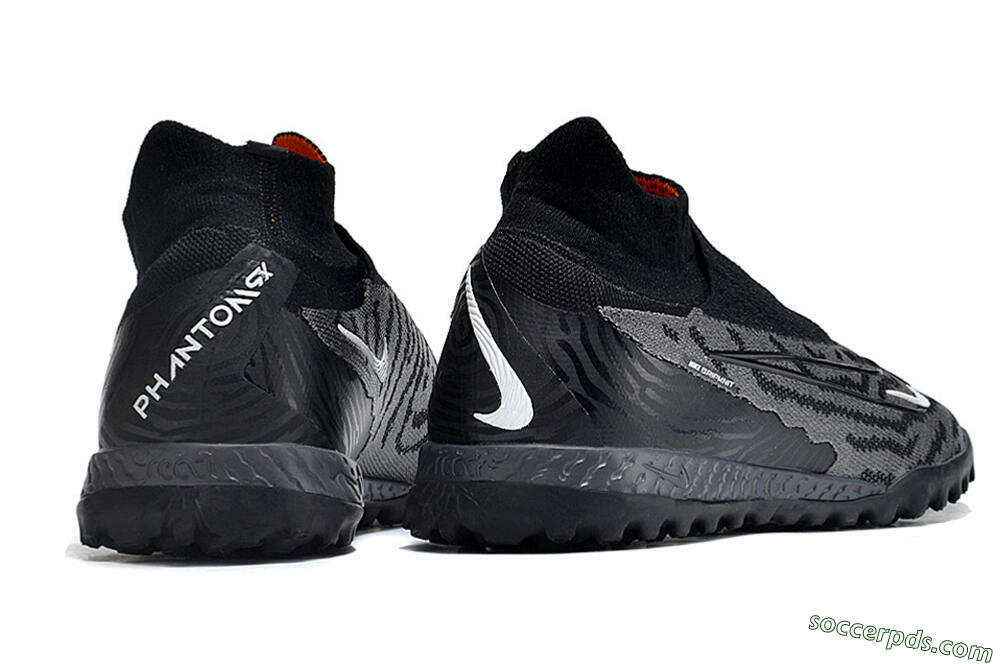 Nike Phantom GX Elite DF Link TF High-Tops Football Shoes - Black/White 6